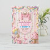 Fancy Nancy バースデー招待状|ピンクのプリンセス 招待状 (スタンド正面)