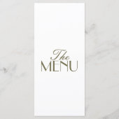 Fancy Olive Green Boho Old Money Boho Wedding メニュー (裏面)