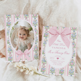 Fancy One Love Shack Vintage Bow 1st Birthday 招待状