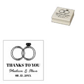 Fancy Original Modern Wedding Rings Thanks to You ラバースタンプ (押印)