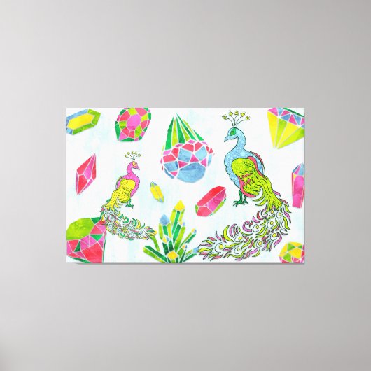 Fancy Peacocks キャンバスプリント (正面)