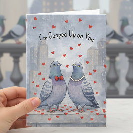 Fancy Pigeons bird lovers Valentine シーズンカード