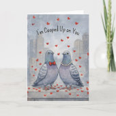 Fancy Pigeons bird lovers Valentine シーズンカード (正面)