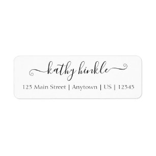 Fancy Print Return Address Label ラベル