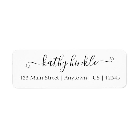 Fancy Print Return Address Label ラベル (正面)