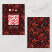 Fancy Red Calla Lilies Sparkle Elegant Wedding エンクロージャーカード (正面/裏面)