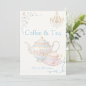 Fancy  Regency Coffee & Tea Love is Brewing Sign 招待状 (スタンド正面)