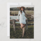 Fancy Script Purple Graduation Party 招待状 (裏面)