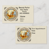Fancy Sunflowers Beautician 予約カード (正面/裏面)
