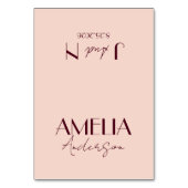 Fancy Sweet Cream Wine Classy Wedding Place Cards テーブルナンバー (正面)