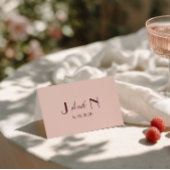 Fancy Sweet Cream Wine Classy Wedding Place Cards テーブルナンバー