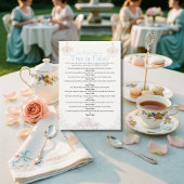 Fancy Tea Etiquette Game Card 招待状