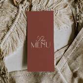 Fancy Terracotta Boho Old Money Luxury Wedding メニュー