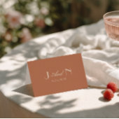 Fancy Terracotta Old Money Wedding Place Cards テーブルナンバー