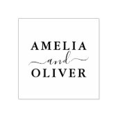 Fancy Timeless Modern Minimalist Wedding | 名前 ラバースタンプ (インプリント)