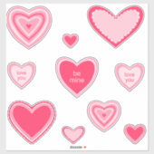 Fancy Valentine Heart stickers シール (シート)