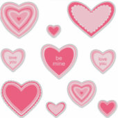 Fancy Valentine Heart stickers シール (正面)