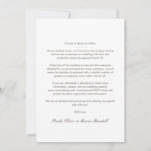 Fancy White Cherry Blossom Photo Couple セーブザデート (裏面)