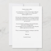 Fancy White Flourish Lace Effect 4 Photos Wedding  セーブザデート (裏面)