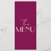 Fancy Wine Old Money Retro Luxury Wedding Menu メニュー (裏面)