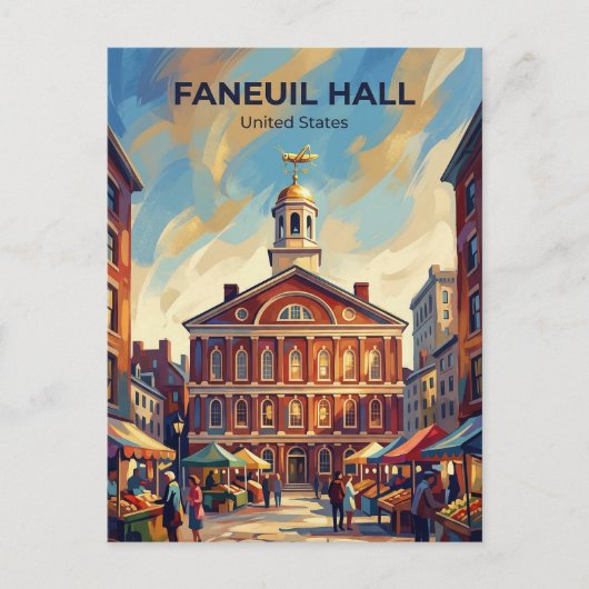 Faneuil Hall Massachusetts ポストカード (正面)