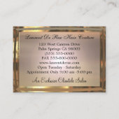 Fanfairedのエレガントなプロフェッショナル 名刺 (裏面)