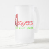 FangBangersはガラスの下でかみ傷を取ります フロストグラスビールジョッキ (正面右)