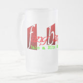 FangBangersはガラスの下でかみ傷を取ります フロストグラスビールジョッキ (正面左)