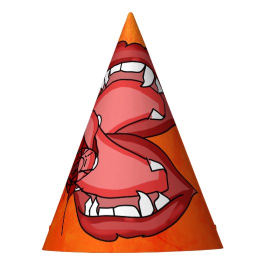 Fangs Unleashed：ヴァンパイアの激しい表情 パーティーハット (正面)
