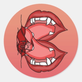 Fangs Unleashed:ヴァンパイアの激しい表情 ラウンドシール