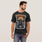 FANGTASTIC zombie rising from grave spooky Hallowe Tシャツ (正面フル)