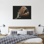 Fangtooth (Anoplogaster cornuta)、Order Beryciform キャンバスプリント (インサイチュ (寝室))