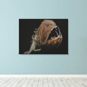 Fangtooth (Anoplogaster cornuta)、Order Beryciform キャンバスプリント (インサイチュ (ウッドフロア))