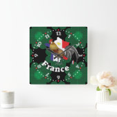 Fankreich – フランスUhr スクエア壁時計 (ホーム)