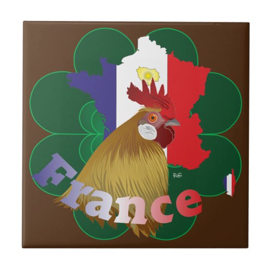 Fankreich - France Fliese タイル (正面)