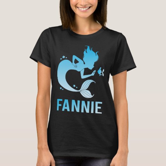 Fannieさんマーメイド - お名前デザイン tシャツ (正面)