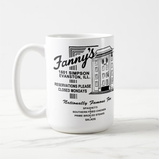 Fanny's Restaurant, Evanston, IL コーヒーマグカップ (左)