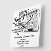 Fanny's Restaurant, Evanston, IL スクエア壁時計 (傾斜)