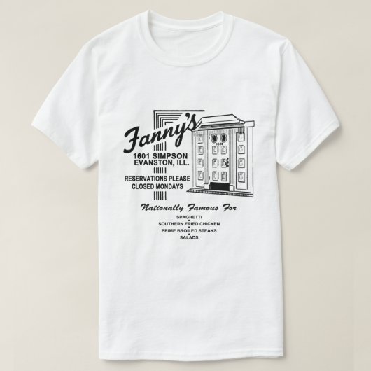Fanny's Restaurant, Evanston, IL Tシャツ (デザイン正面)