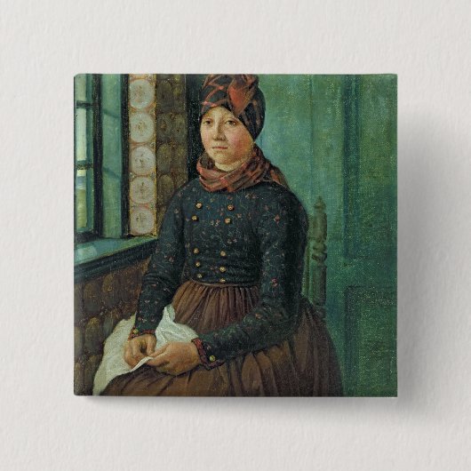 Fano 1834年からの女の子 缶バッジ (正面)