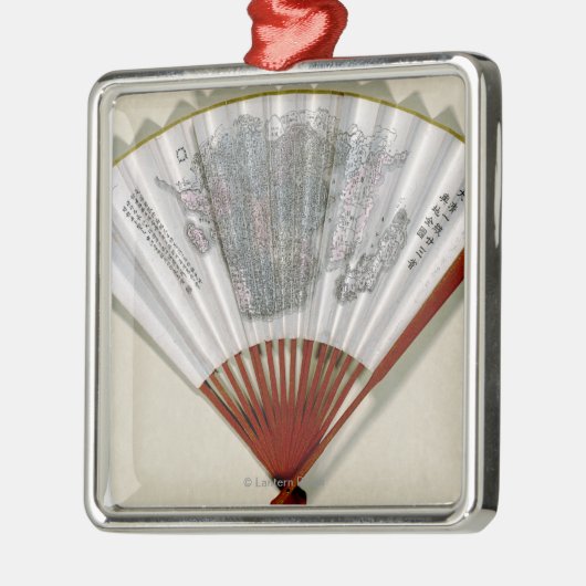 FanPanoramicの地図の顔の中国 メタルオーナメント (左)