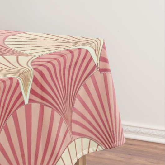 Fans Pink Mid-Century テーブルクロス (インサイチュ)