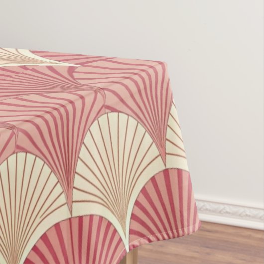 Fans Pink Mid-Century テーブルクロス (インサイチュ)