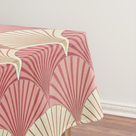 Fans Pink Mid-Century テーブルクロス (インサイチュ)
