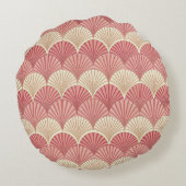 Fans Pink Mid-Century ラウンドクッション (裏面)