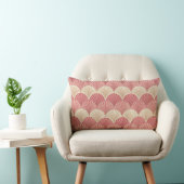 Fans Pink Mid-Century ランバークッション (椅子)