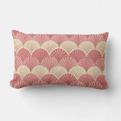 Fans Pink Mid-Century ランバークッション (正面)
