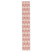 Fans Pink Mid-Century ロングテーブルランナー (正面)