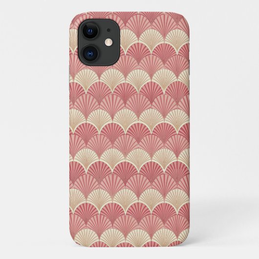 Fans Pink Mid-Century Case-Mate iPhoneケース (裏面)