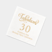 Fantabuous 30 （または任意の年齢）誕生日#8 箔ナプキン (左)